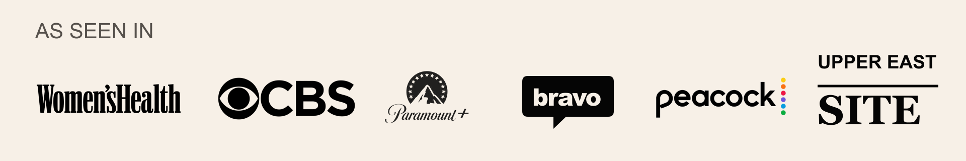 As seen in Women's Health, CBS, Paramount+, Bravo, Peacock, and Upper East Site